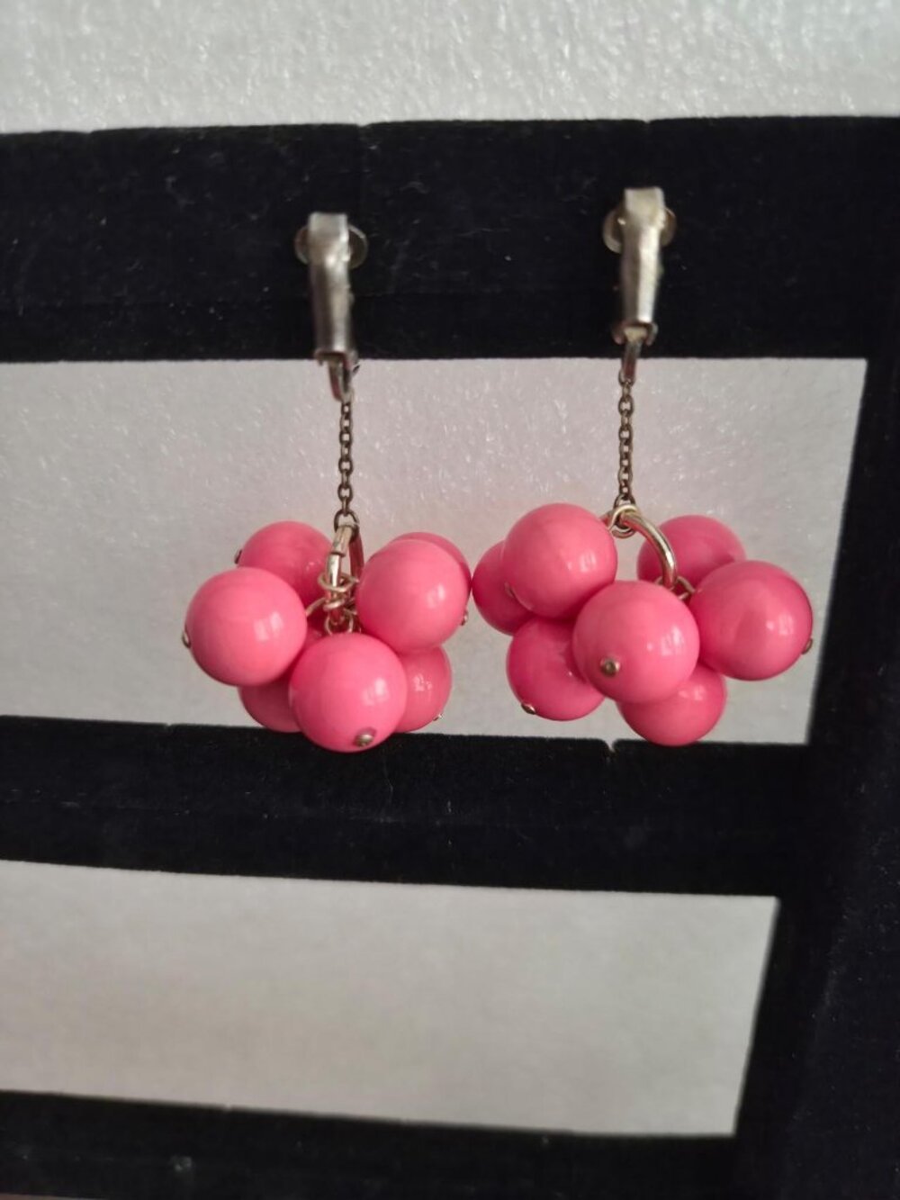 pink beads. These